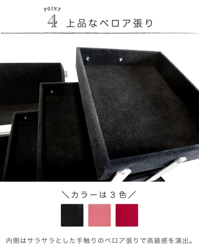 楽天市場】プロ仕様 コスメボックス (カギ付) ※鏡はついていません【黒