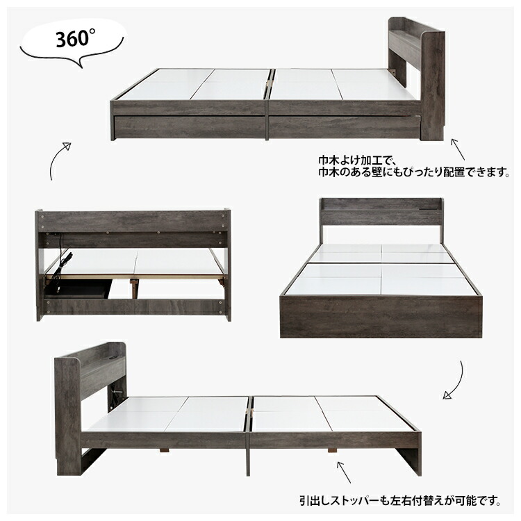 楽天市場】【フレームのみ】ベッドフレーム シングル ベッド S ヘッド