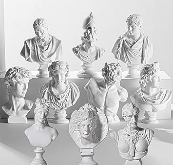 楽天市場】古代ギリシャ等の胸像彫刻 10 個セット ギリシャ胸像 ローマ