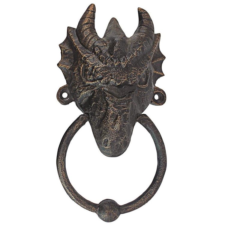 楽天市場】ドラゴンの頭 中世の鋳鉄製ドアノッカー 鋳造鉄製ロスト