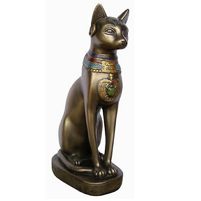 楽天市場】古代エジプトのバステト神 猫神 リアルブロンズ彫像、彫刻