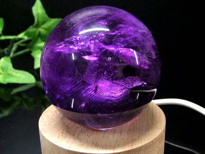 楽天市場】○浮かび上がる天使の指紋 S級【アメジスト(紫水晶)丸玉 LED