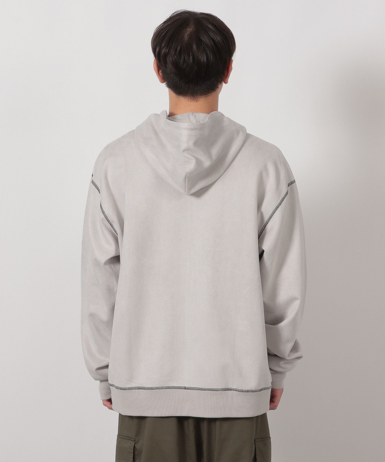 LAKOLE｜ステッチスエードZIPパーカー | Rakuten Fashion(楽天