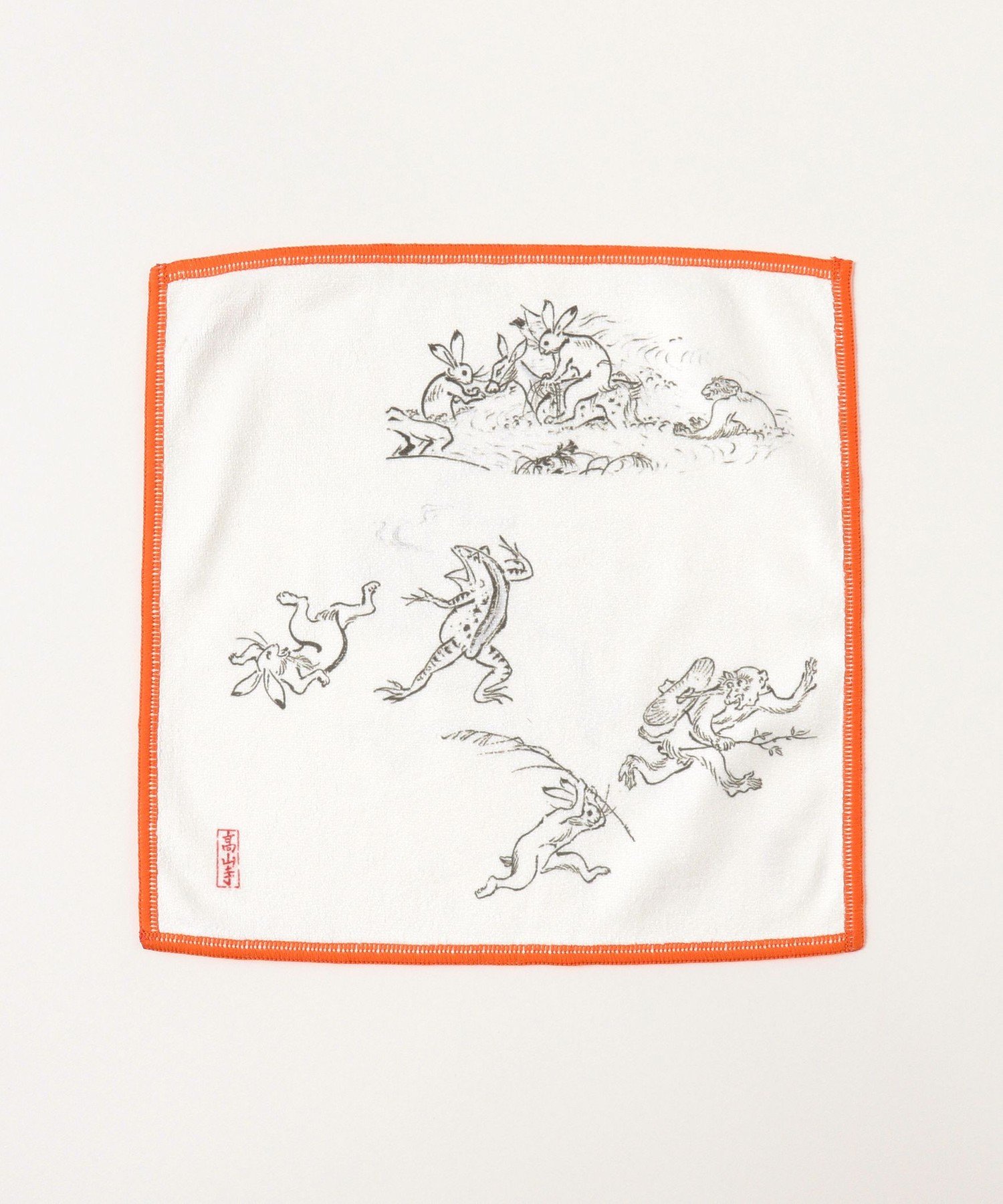 BEAMS JAPAN｜【別注】山本仁商店 / 鳥獣戯画 福ふく布 ハンカチ