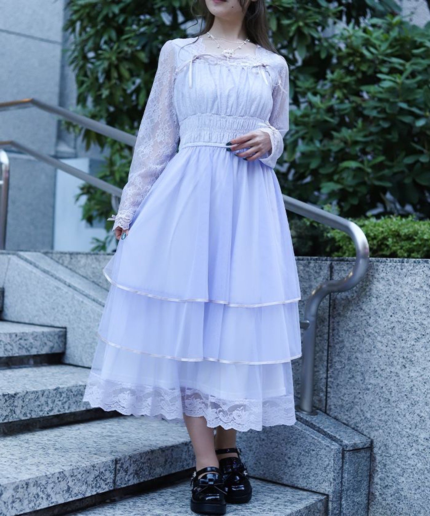 axes femme｜レースティアードチュールワンピース | Rakuten Fashion