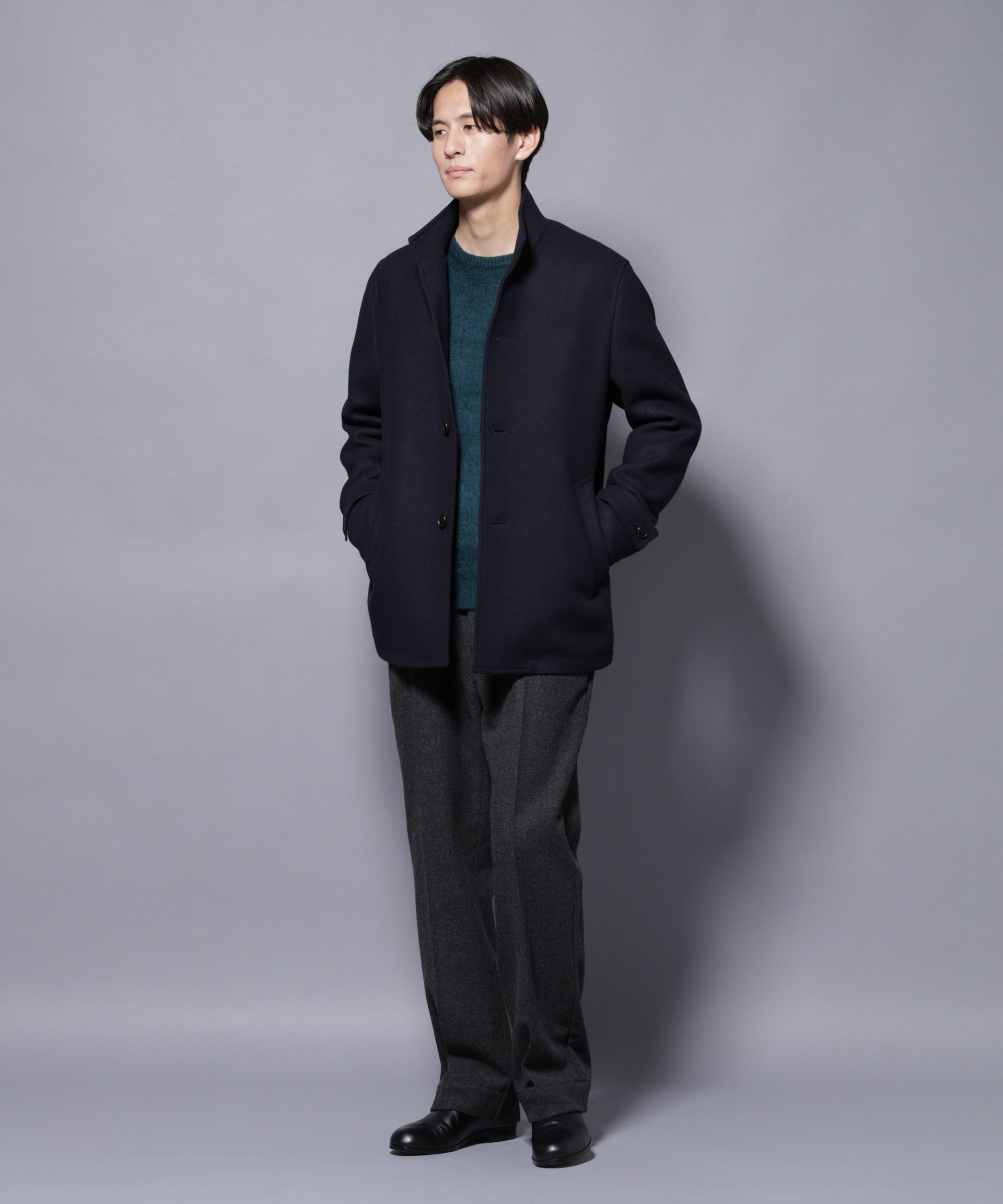 NANO universe｜ヘリンボーンストレートスラックス | Rakuten Fashion
