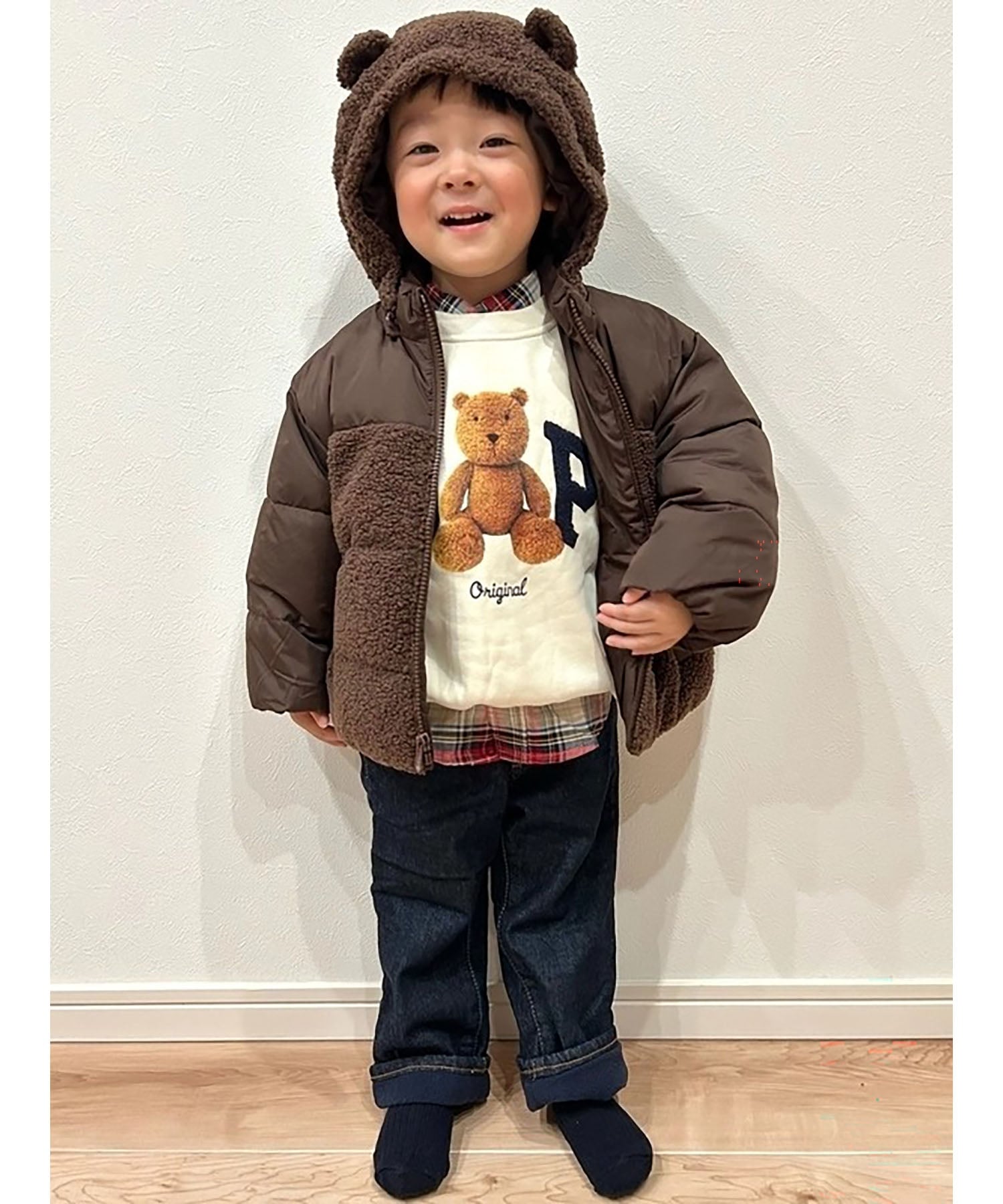 GAP｜(K)リサイクル ボア くまさん パファージャケット (幼児・ベビー