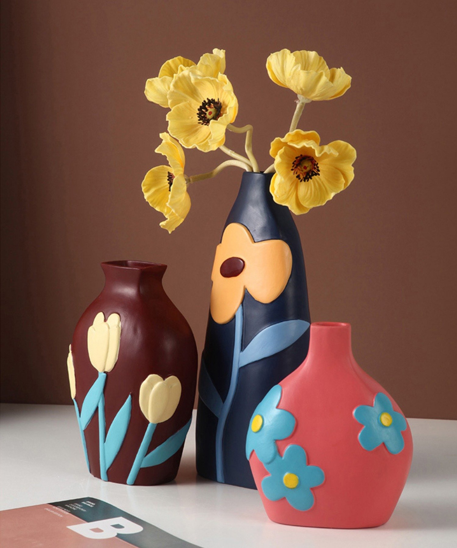 aimoha｜aimoha home/カラフルなお花の陶器花瓶 | Rakuten Fashion