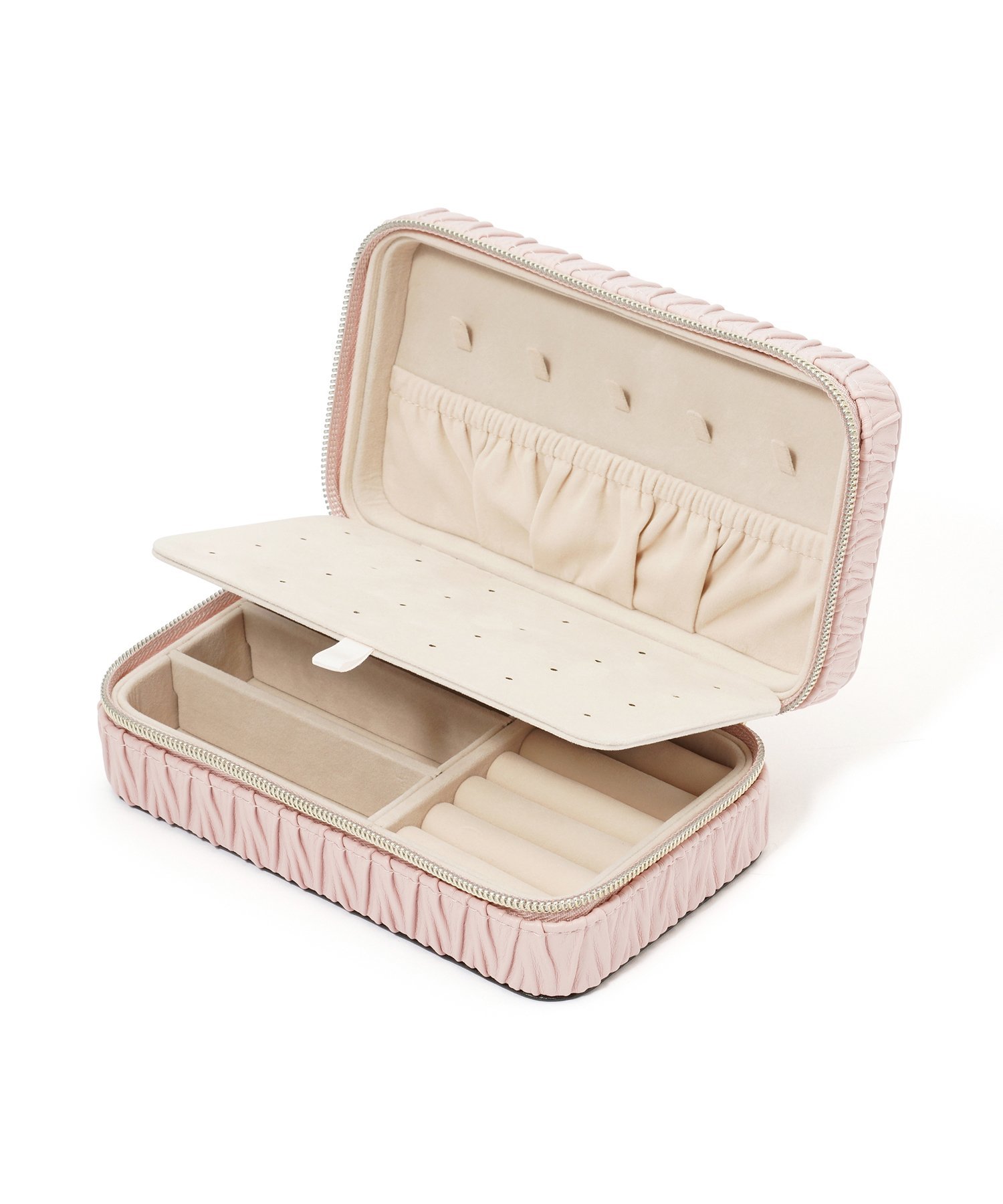 Francfranc｜エンボス トラベルジュエリーボックス M ピンク | Rakuten