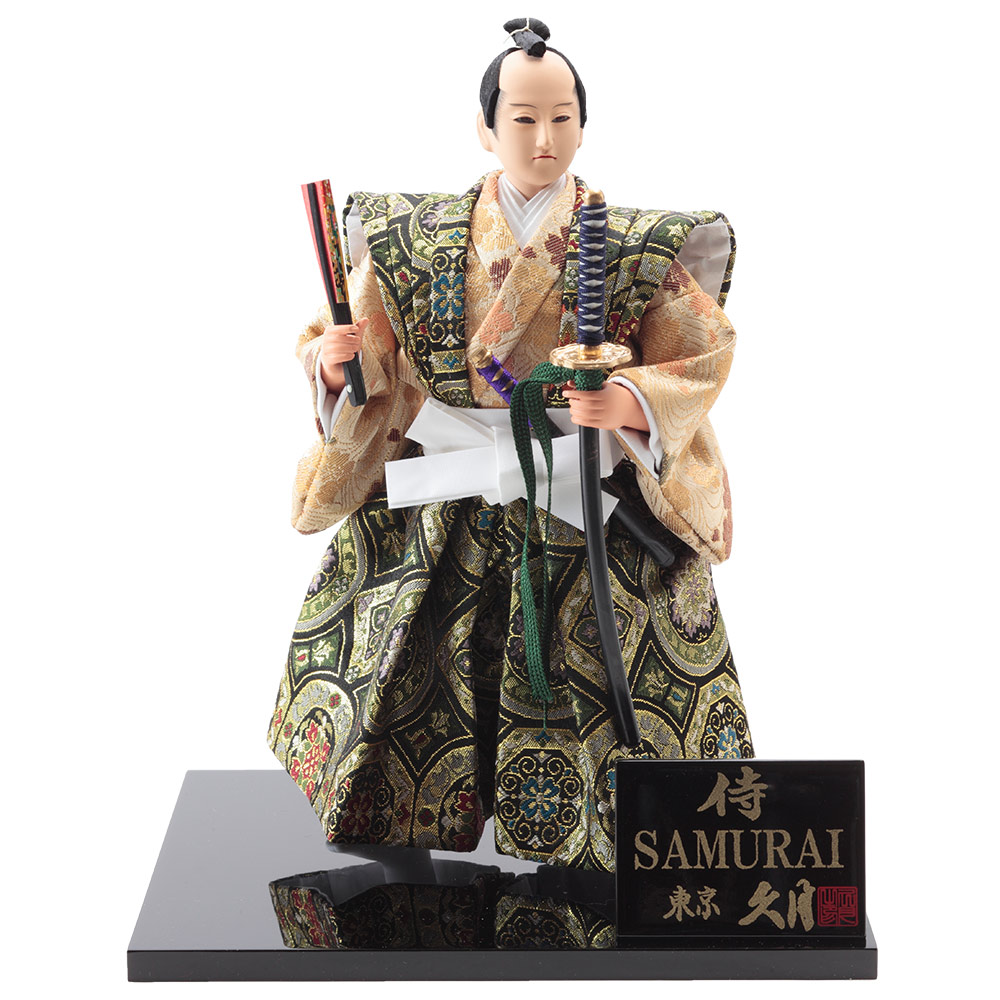楽天市場】久月作 日本人形 男物 SAMURAI JAPAN 「さむらい」 緑金