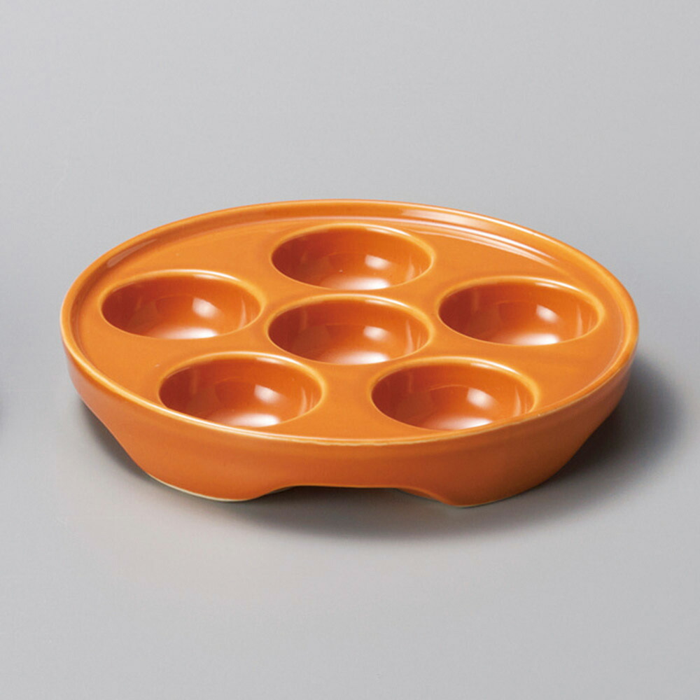 楽天市場】フレンチ前菜 エスカルゴ 六穴 オレンジ16x2.5cm 日本製