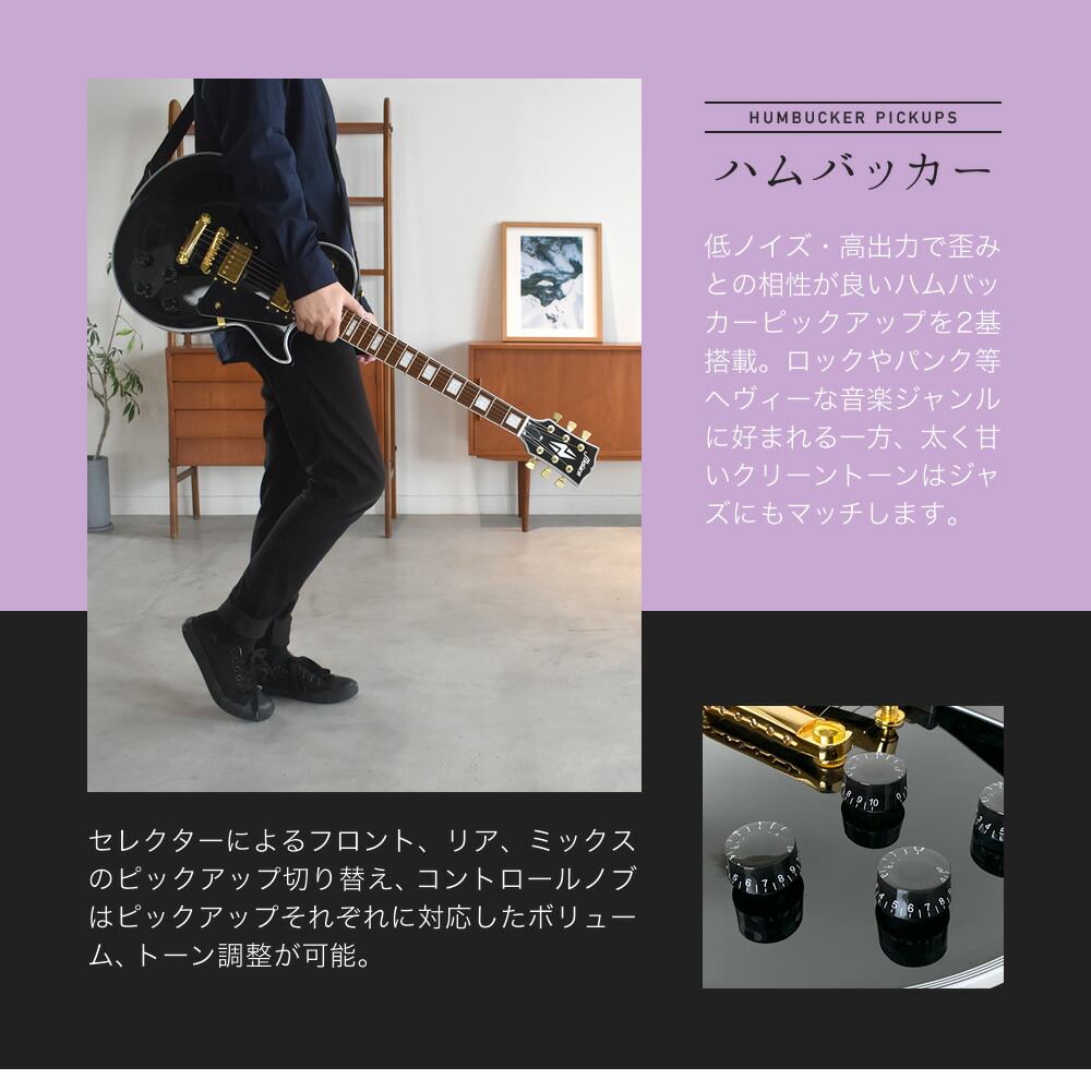 楽天市場】エレキギター レスポールタイプ Maison LP-38C ソフトケース