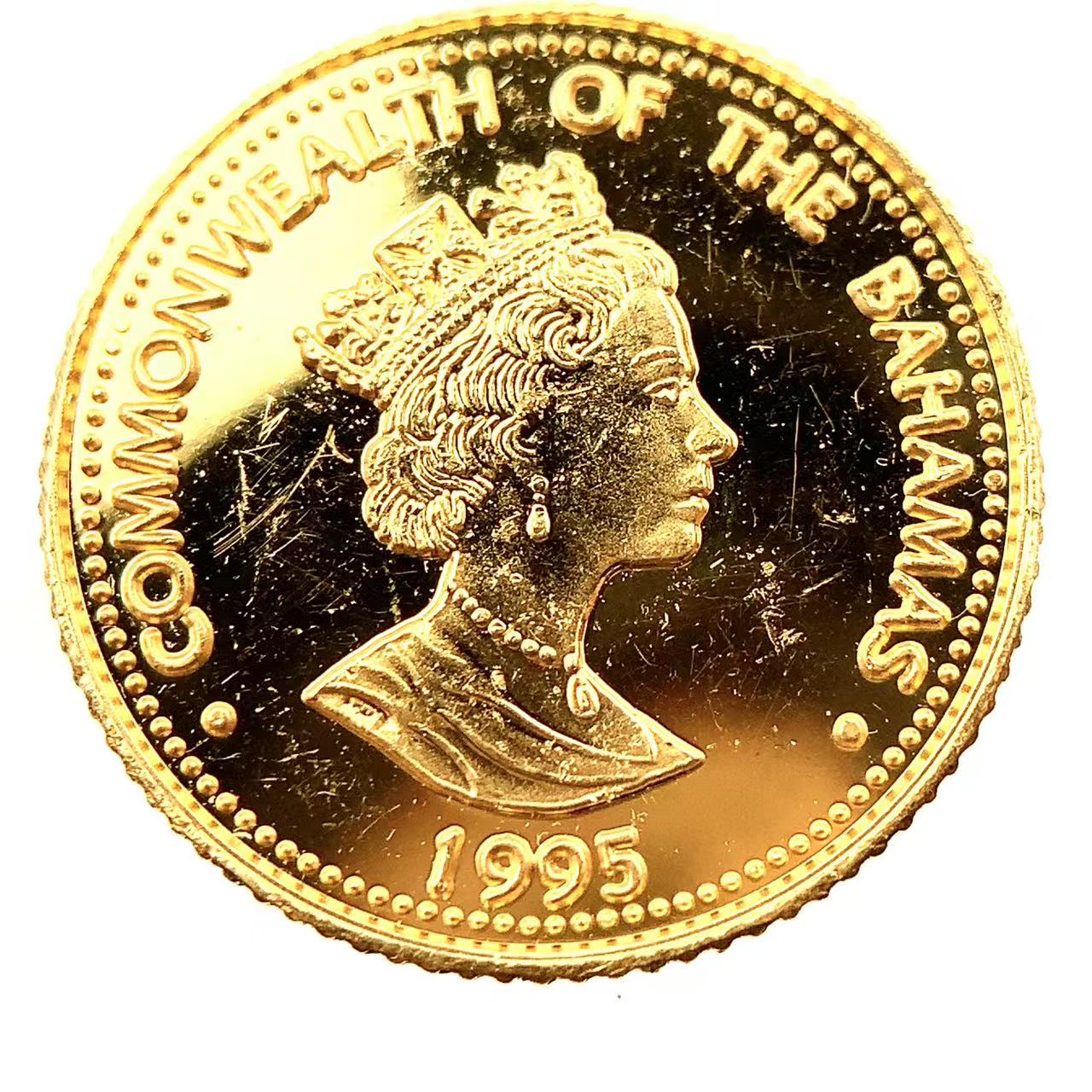 楽天市場】バハマ 2羽のフラミンゴ 1ドル金貨 エリザベス女王 1995年