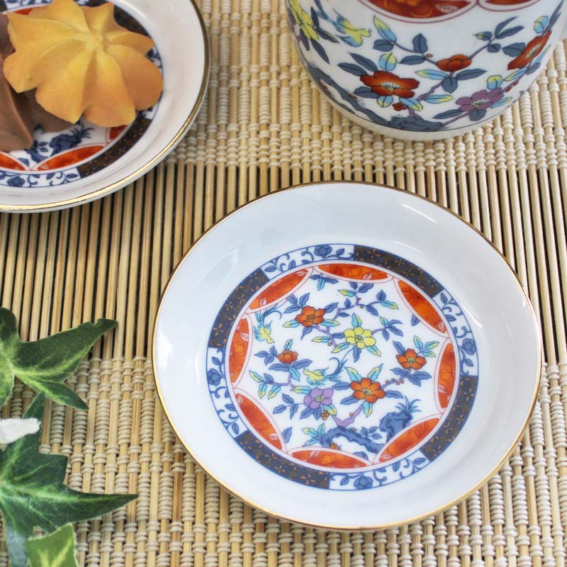 楽天市場】【アウトレット】京友禅 花鳥画 金線小皿 9.6cm / 和風 和