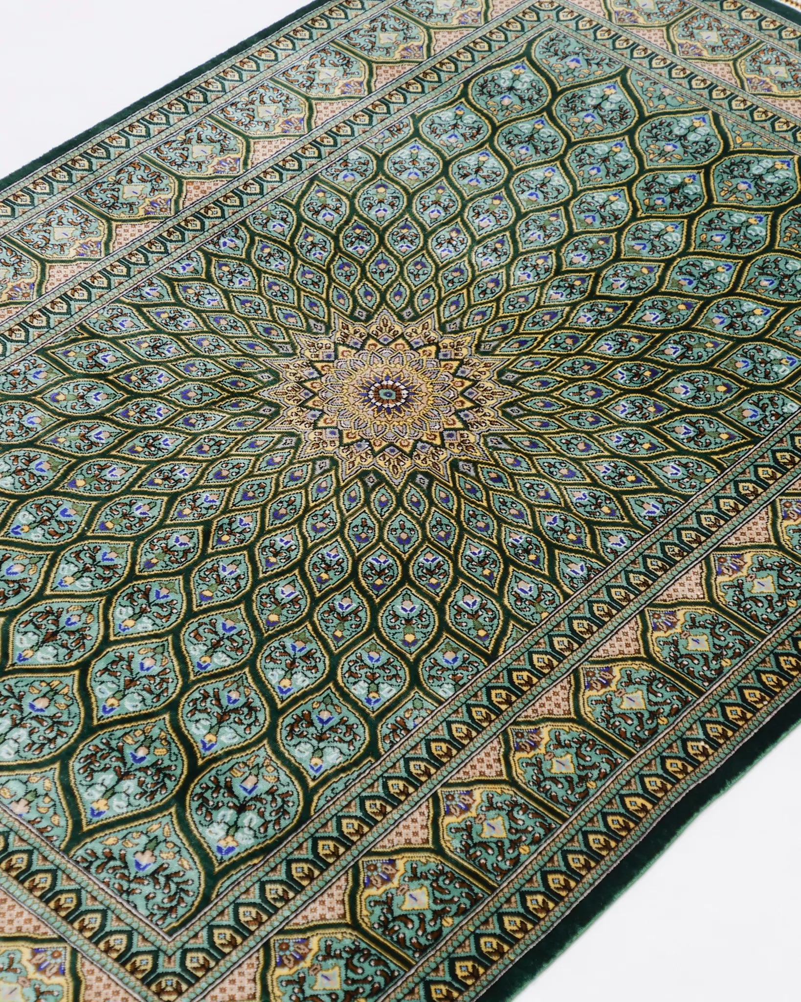 楽天市場】ペルシャ絨毯 クム シルク 約78cm x 122cm 玄関マット