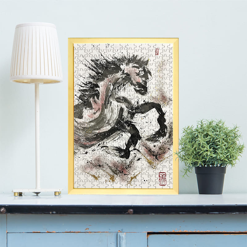 楽天市場】桃源の馬 荒川 0084 墨絵 アーティスト ジグソーパズル
