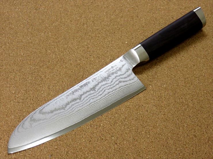 楽天市場】関の刃物 三徳包丁 16.5cm (165mm) 貝印 関孫六 ダマスカス