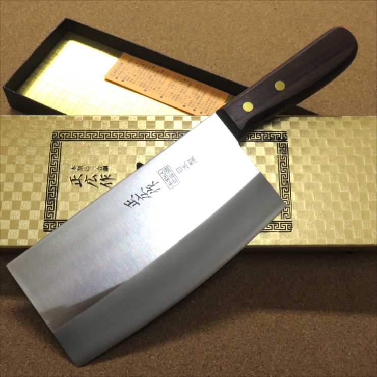 楽天市場】関の刃物 中華包丁 17.5cm (175mm) 正広 角小型 薄口 本割込
