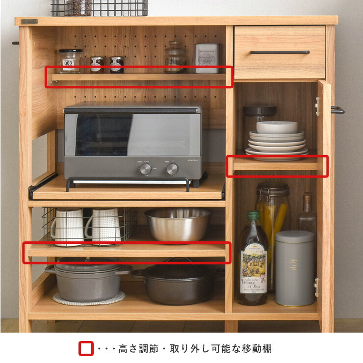 楽天市場】レンジ台 北欧 白 おしゃれ レンジボード キッチンボード
