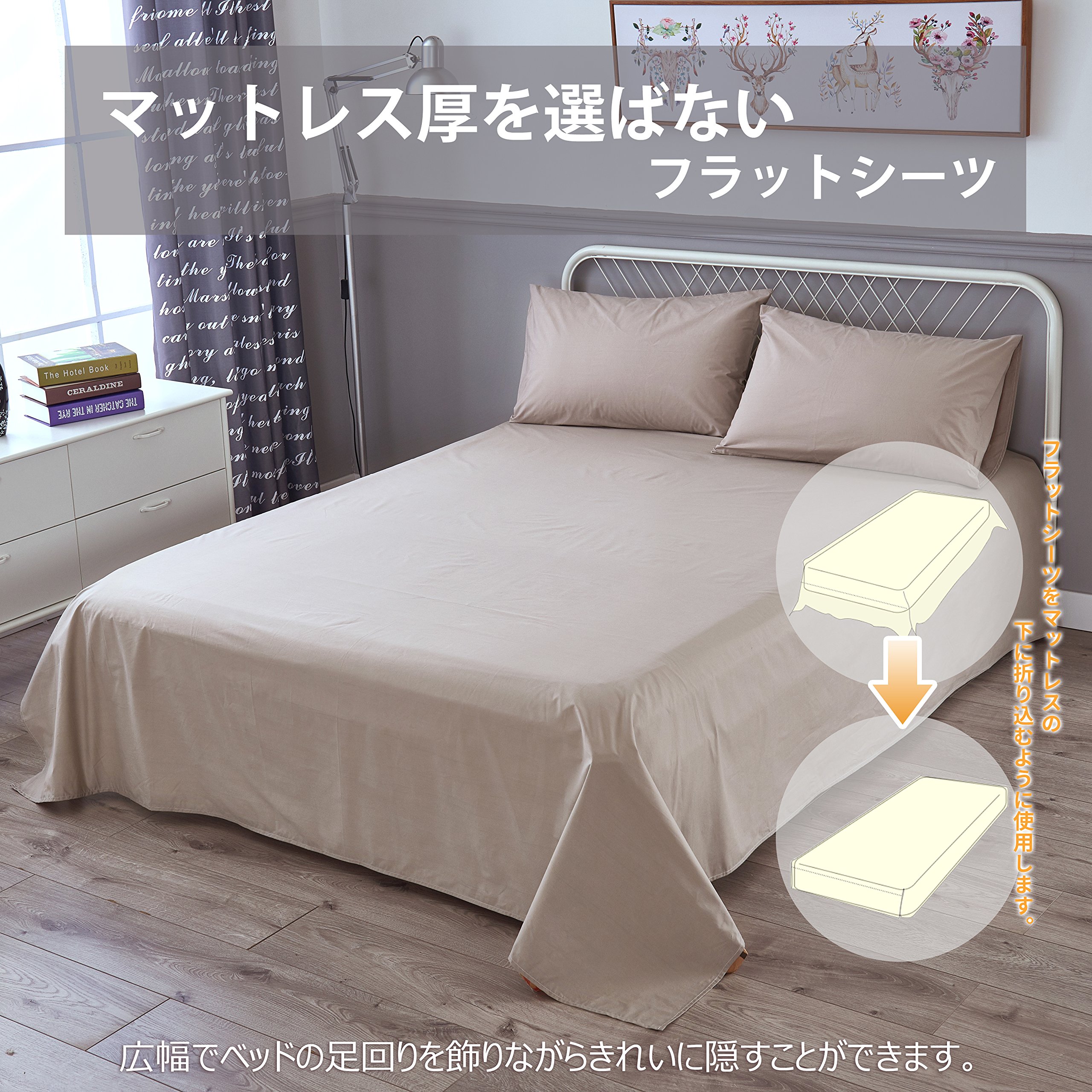 楽天市場】YOYOSTARフラットシーツ クイーン 250x250cm 綿100％ 敷き
