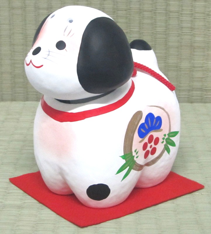 楽天市場】日本製 縁起物 会津張り子干支 戌手作り 招福犬 首振り犬