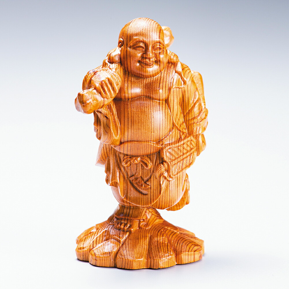 楽天市場】屋久杉 細密彫刻 「 吉祥開運 七福神 」 置物 布袋 恵比寿