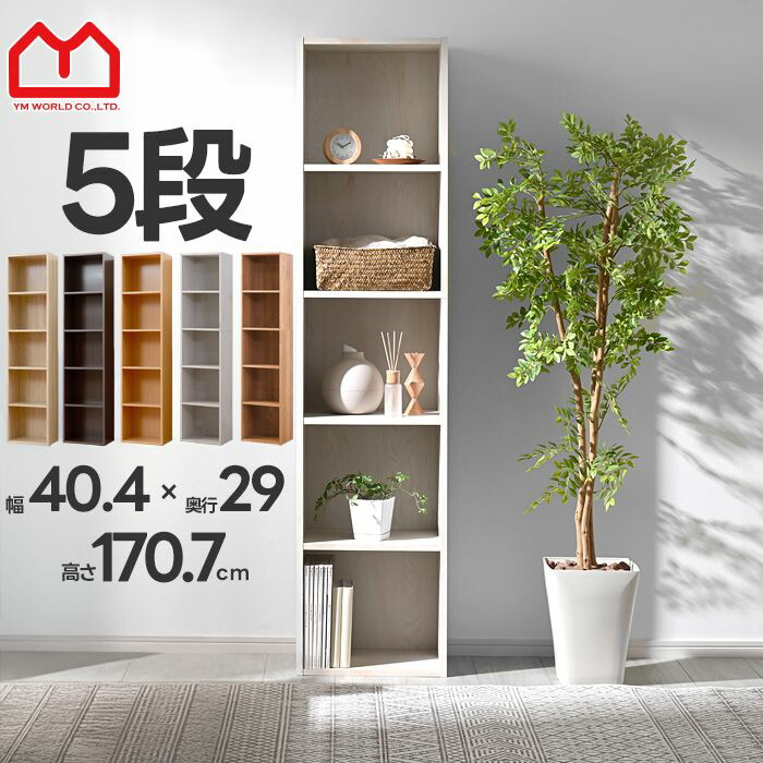 楽天市場】おしゃれ A4 カラーボックス 5段 収納 本棚 オープン スリム