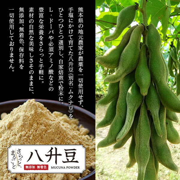 楽天市場】国産 八升豆パウダー 100g（50g×2袋） ～ さらっとまるごと