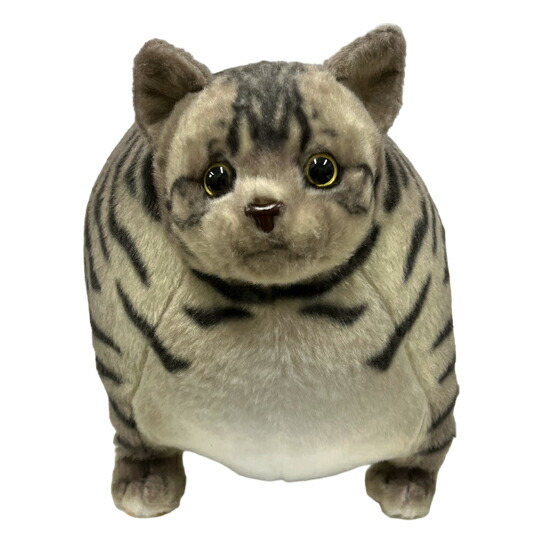 楽天市場】ふとっちぃZoo にゃんこ サバトラ 猫のぬいぐるみ 丸い猫