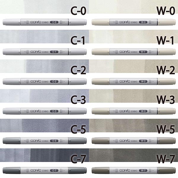 楽天市場】【C,W,0,100】コピックチャオ 単品 1本入り【透明・グレー系