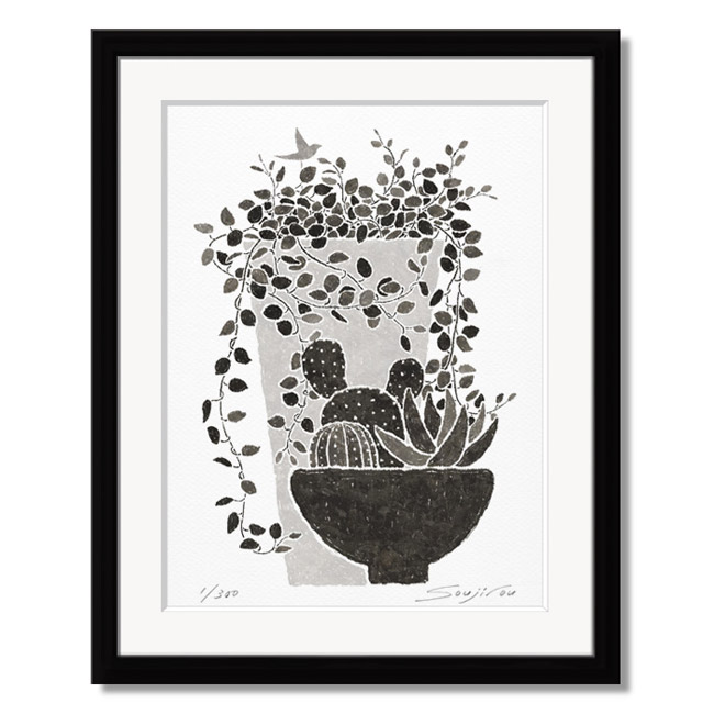 楽天市場】【マラソン限定クーポン】 絵画 モノクロ 植物画 ワイヤー