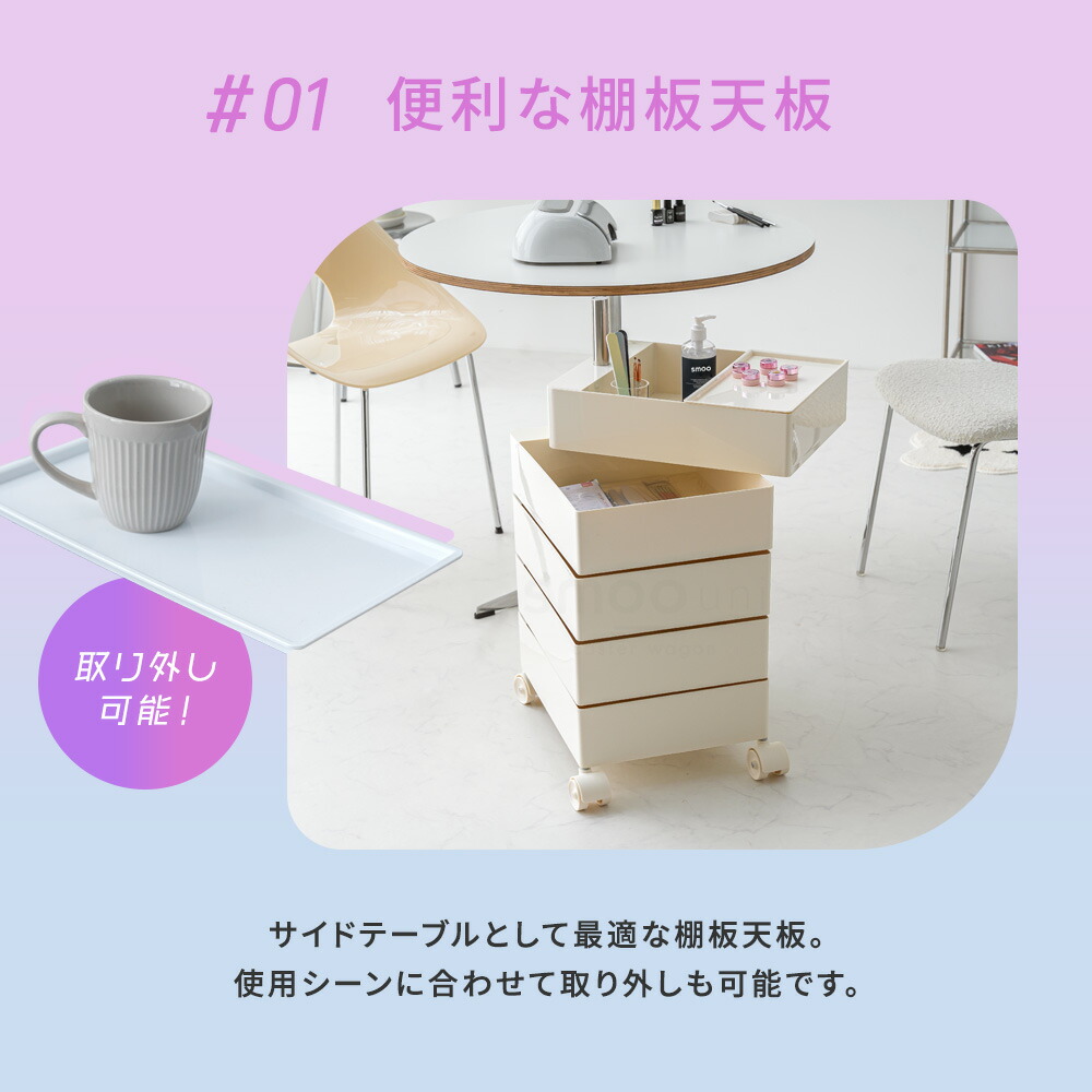 楽天市場】[12時間限定]5%OFFクーポン12時〜 ワゴン キャスター付き