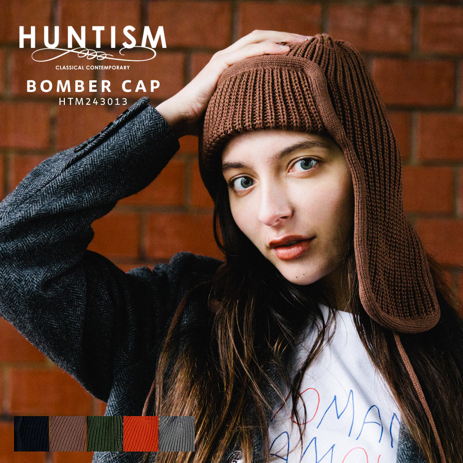 楽天市場】HUNTISM ハンティズム Knit Bomber Cap ニット ボンバー
