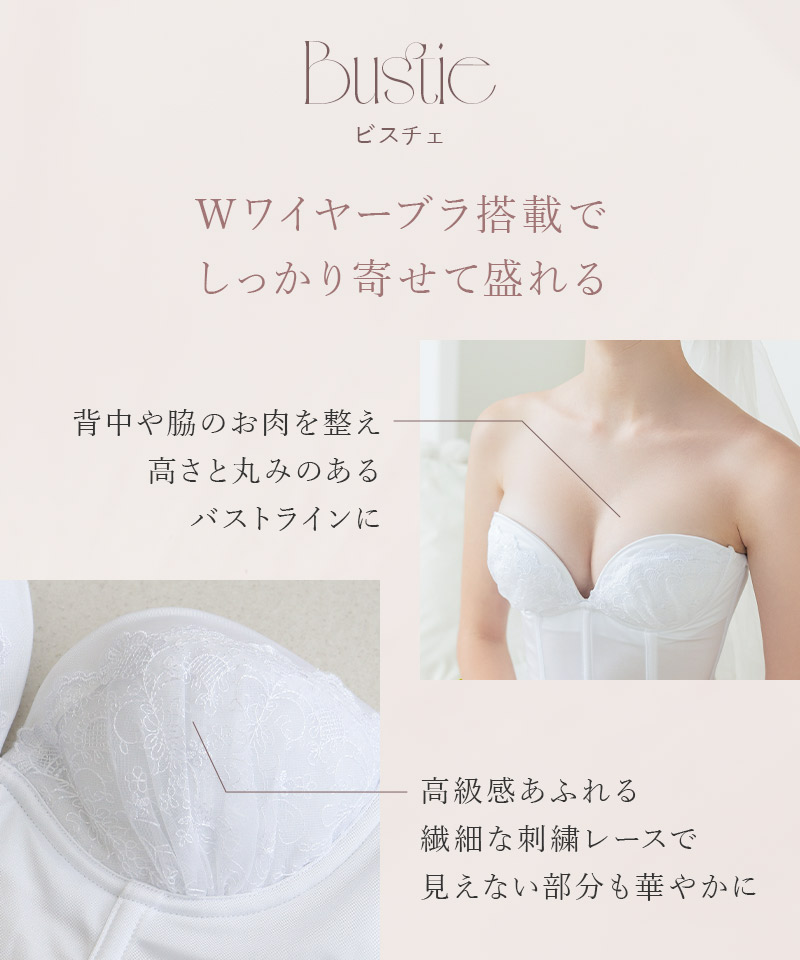 楽天市場】【サイズ交換無料】ブライダルインナー 背中開き 4点セット