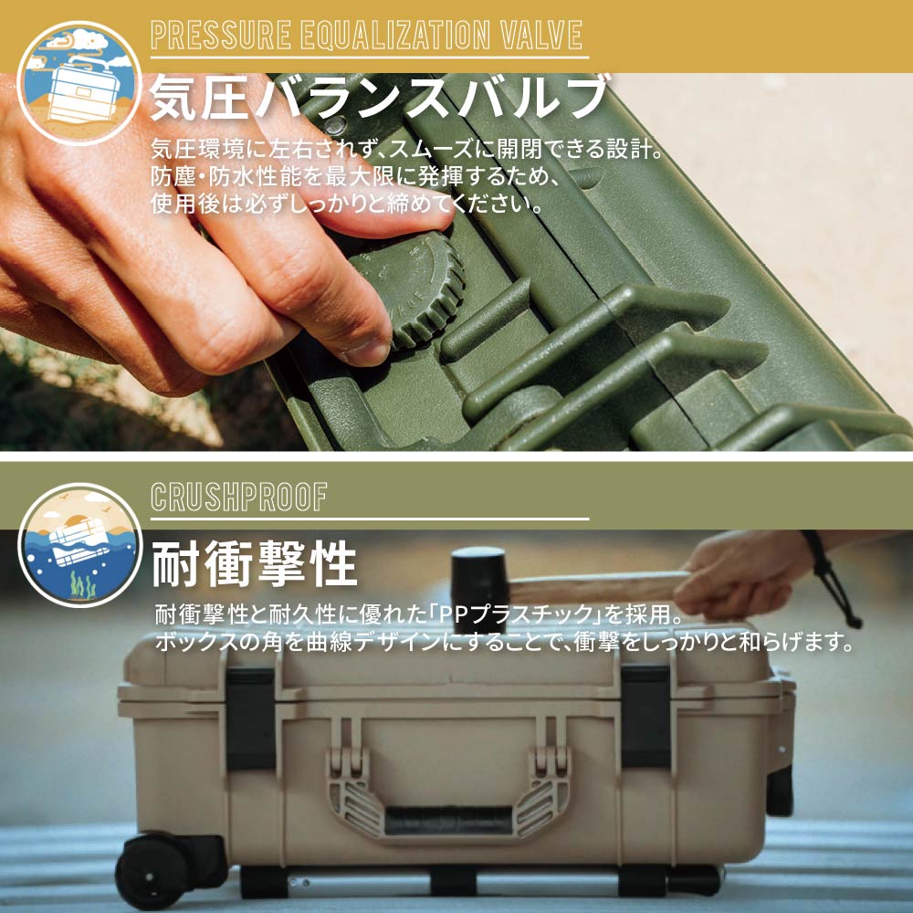楽天市場】防水気密収納ボックス V09 幅30×奥行24.8×高さ21.2cm 3色