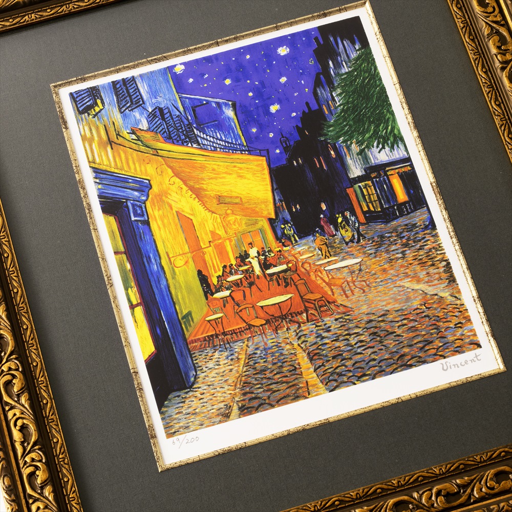楽天市場】アート ゴッホ 絵画 54 夜のカフェテラス 複製画 フレーム