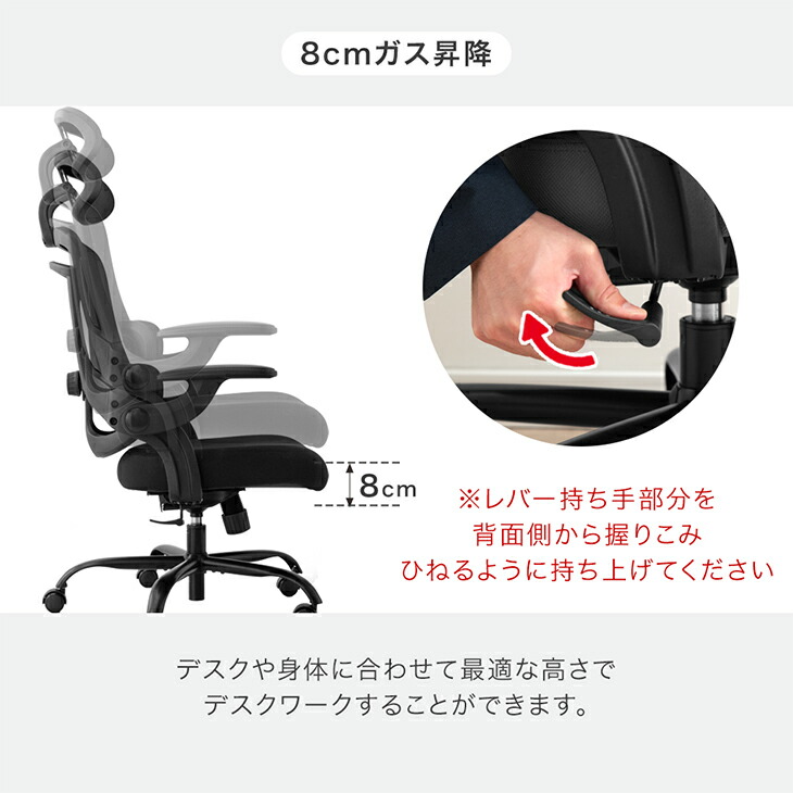楽天市場】【本日クーポン3％引】 ランバーサポート付 オフィスチェア