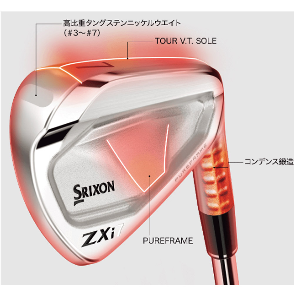 楽天市場】【#4,AW,SW単体】スリクソン ZXi7 アイアン 日本シャフト