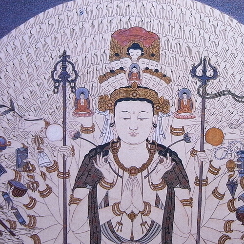楽天市場】仏画色紙 千手観音菩薩 : 天宝堂