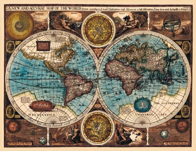 楽天市場】【17世紀】アンティーク地図ポスター A NEW AND ACCVRAT MAP