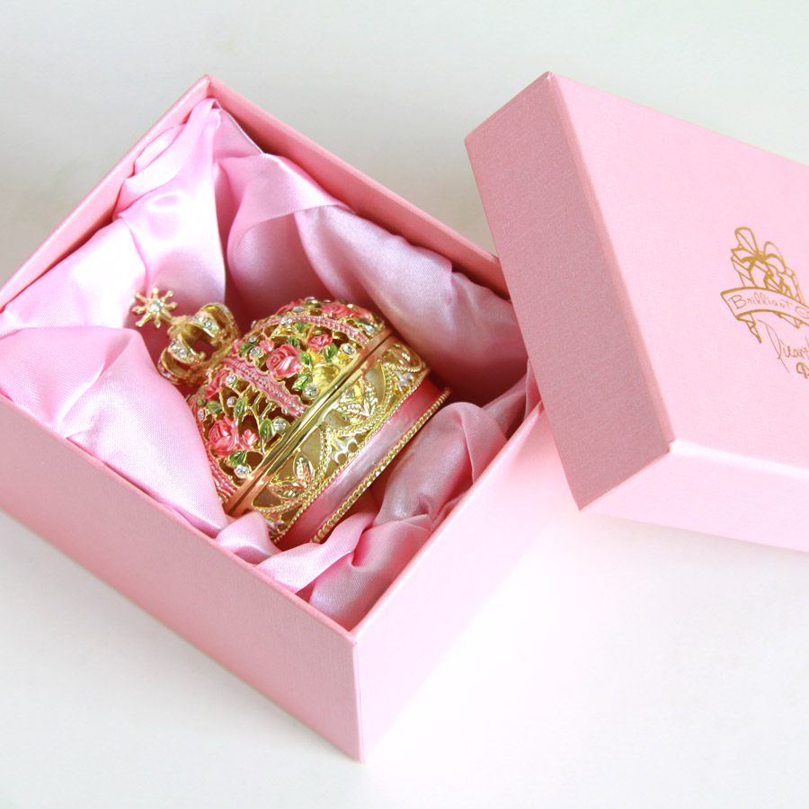 楽天市場】＜ローズクラウン ジュエリーボックス＞バラ 薔薇 王冠 誕生