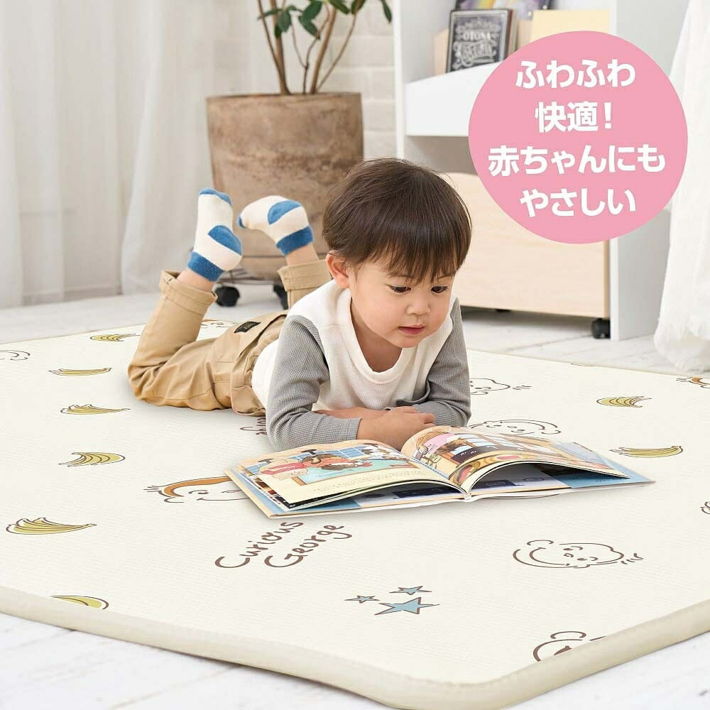 楽天市場】オリジナル 両面使えるマット おさるのジョージ 【フロア