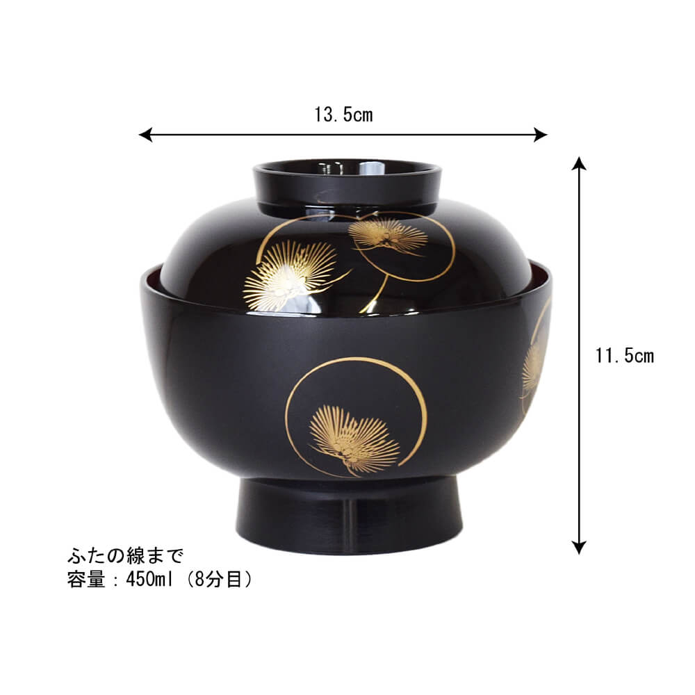 楽天市場】4.5 雑煮椀 食器 おしゃれ 光輪松 黒内朱 450ml お正月 雑煮