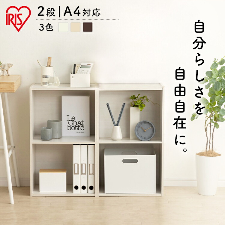 楽天市場】カラーボックス 2段 A4 CX-2F アイリスオーヤマ 収納
