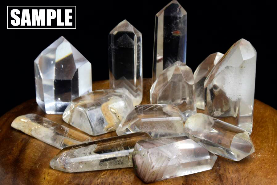 楽天市場】天然水晶 ファントム水晶 ミニ ポイント 六角柱 アソート