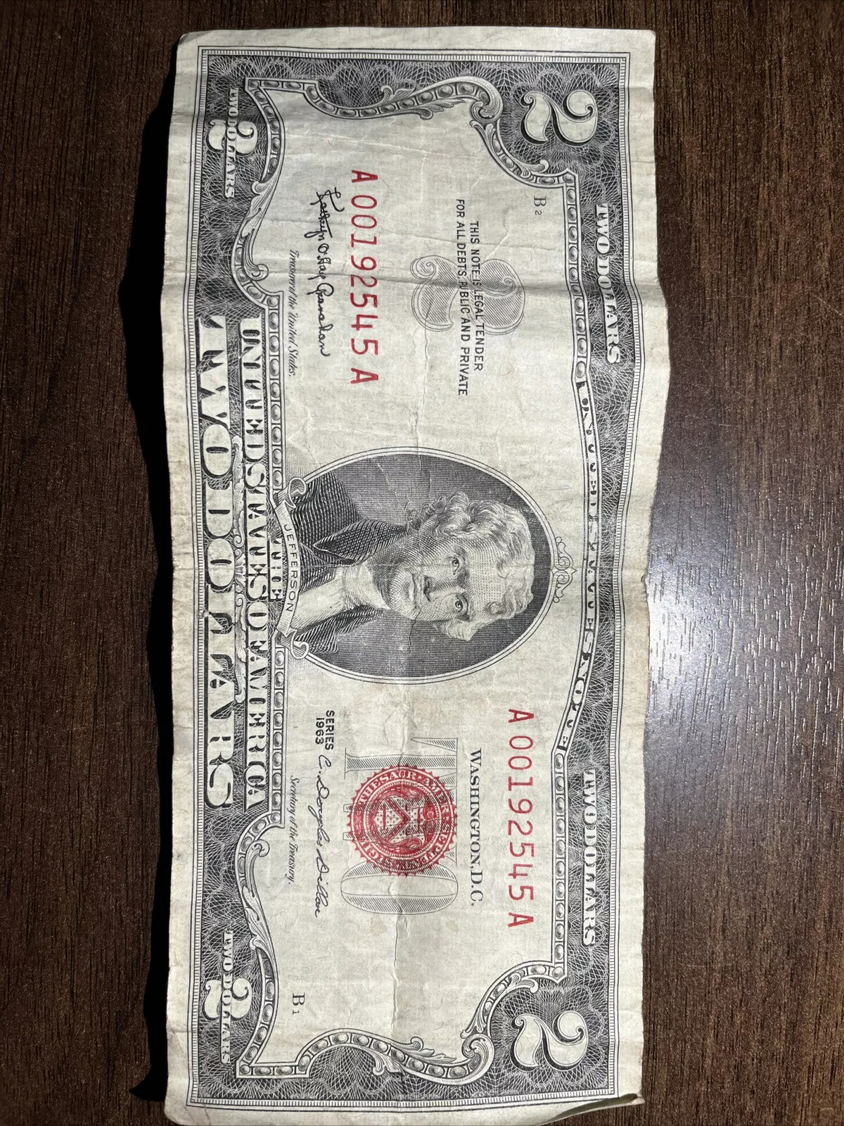 楽天市場】1963 年 2 ドル紙幣 レッドシール 2 ドル紙幣 米国通貨 古い
