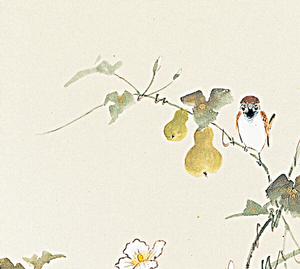 楽天市場】掛け軸 掛軸（かけじく） 六瓢息災（佐藤 純吉）日本画 花鳥