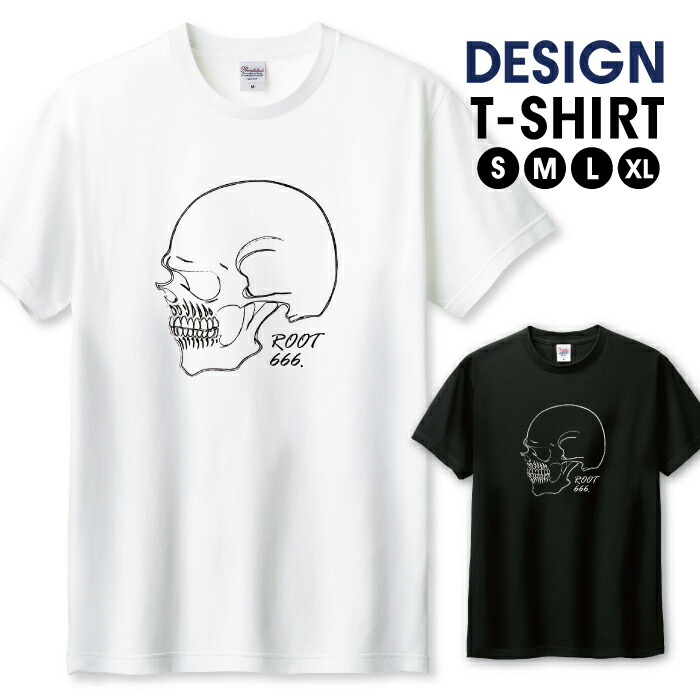 楽天市場】Tシャツ メンズ ユニセックス スカル ドクロ 髑髏 骸骨 横顔