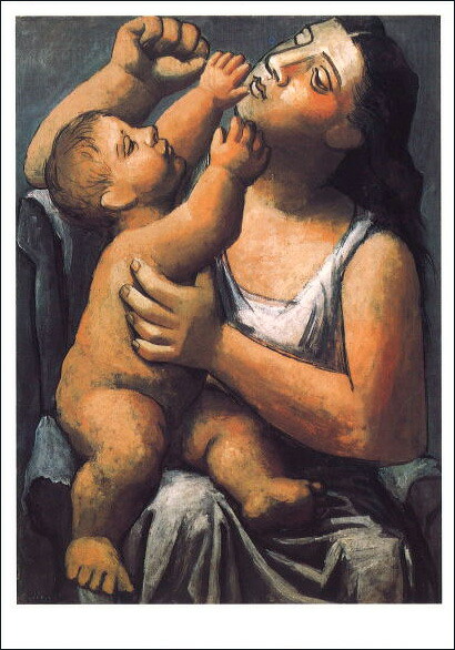 楽天市場】ポストカード アート ピカソ「母と子」105×150mm 名画