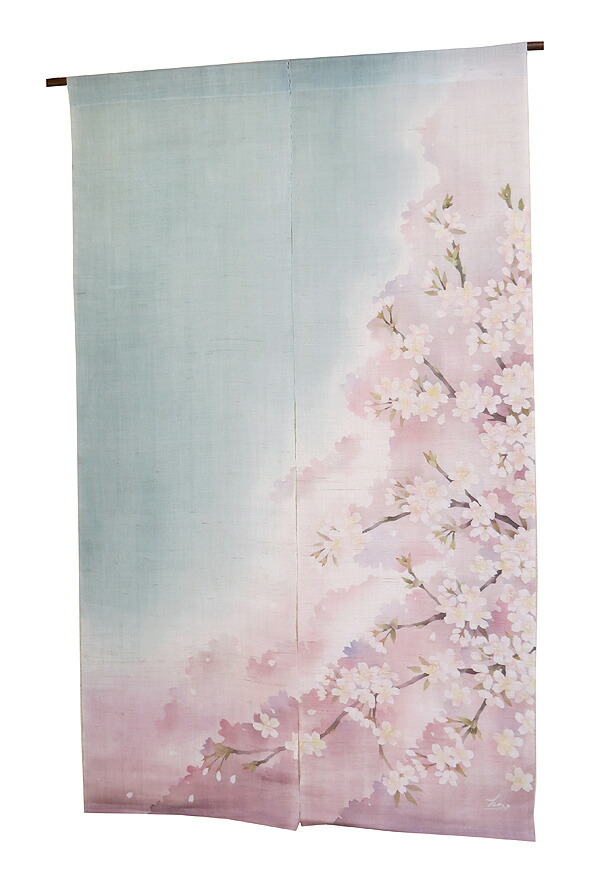 楽天市場】麻 桜 のれん ・桜吹雪/受注制作/（和風モダン おしゃれ